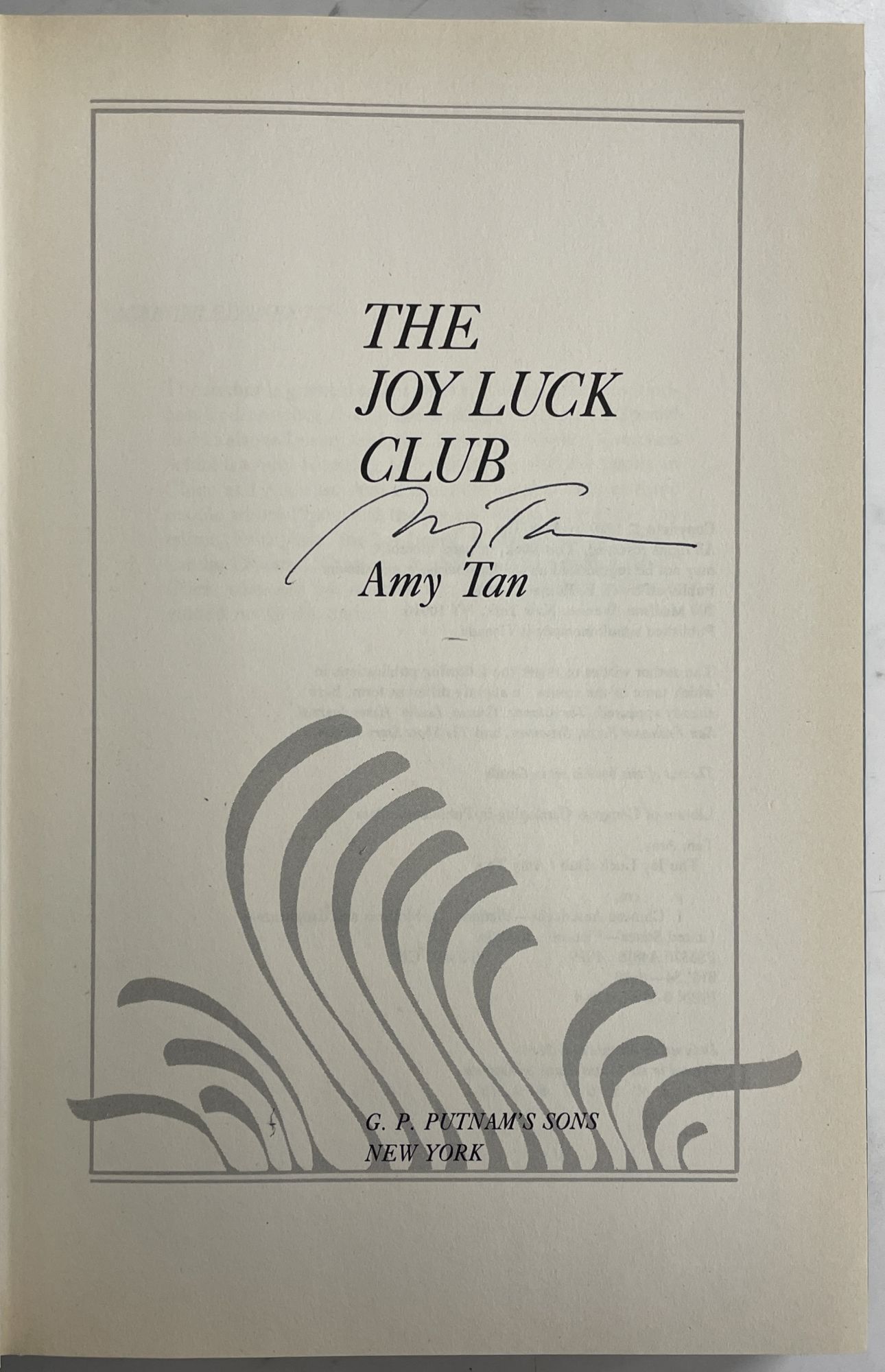 The Joy Luck Club SIGNED | Amy Tan
