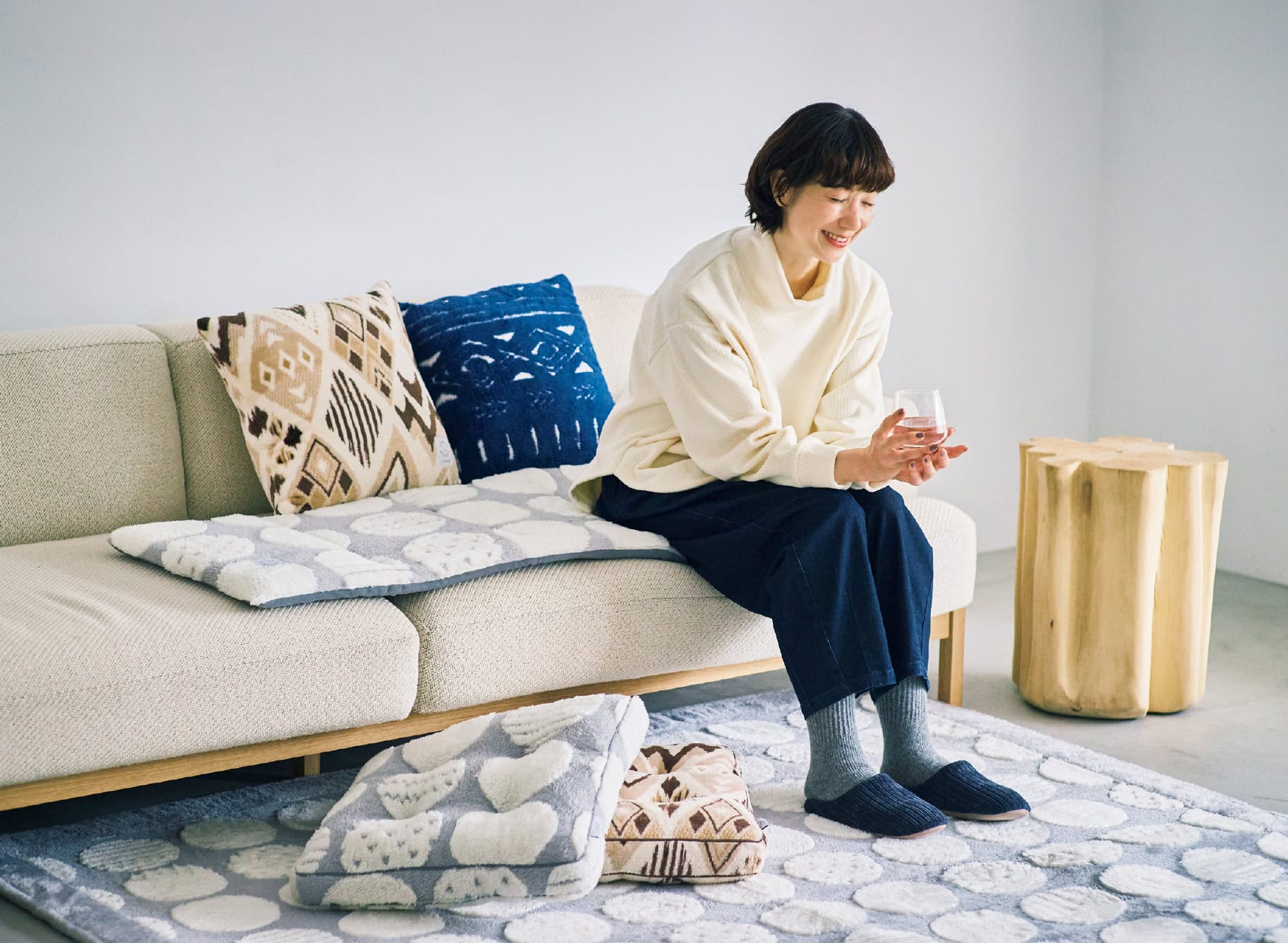 しまむら】Season Reason by Lin. &Redのもこもこ雑貨でおうちの中で