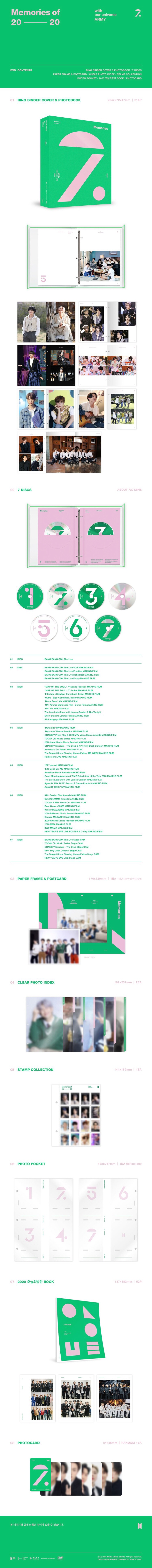 BTS BTS MEMORIES OF 2020 DVD | K-Pop Merch