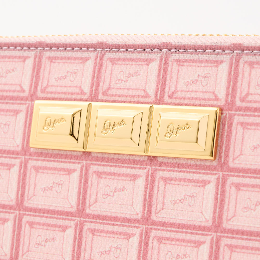 Strawberry Chocolate Zip Around Leather Long Wallet【Japan Jewelry