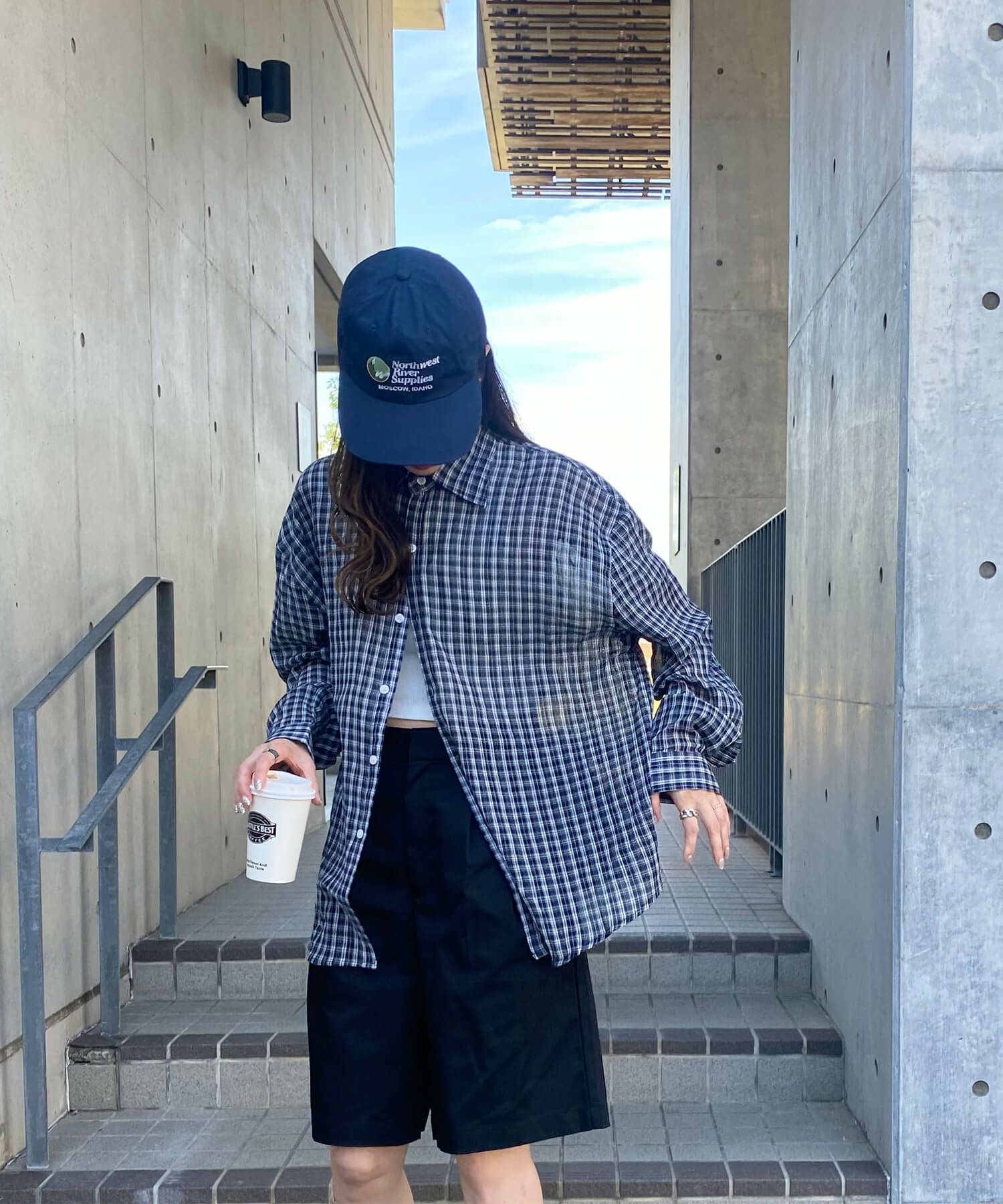 チェックルーズシャツ | Check loose shirt (kiharu select)