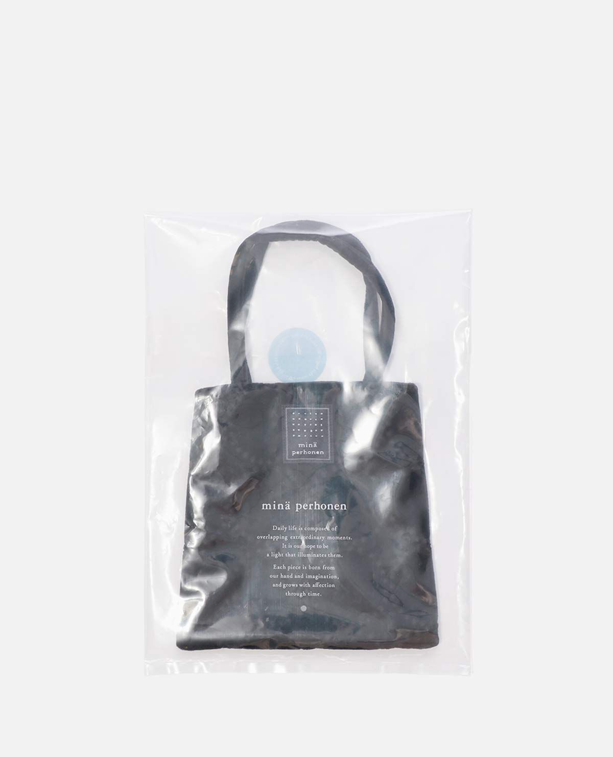 ミナ トートバッグ タンバリン ブラック｜ミナ ペルホネン / minä