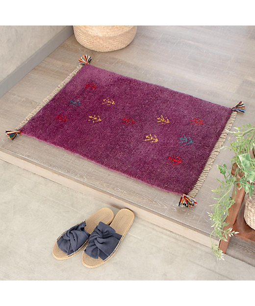 ☆ペルシャ手織りギャッベ 玄関マットSサイズ 8 | 三越伊勢丹