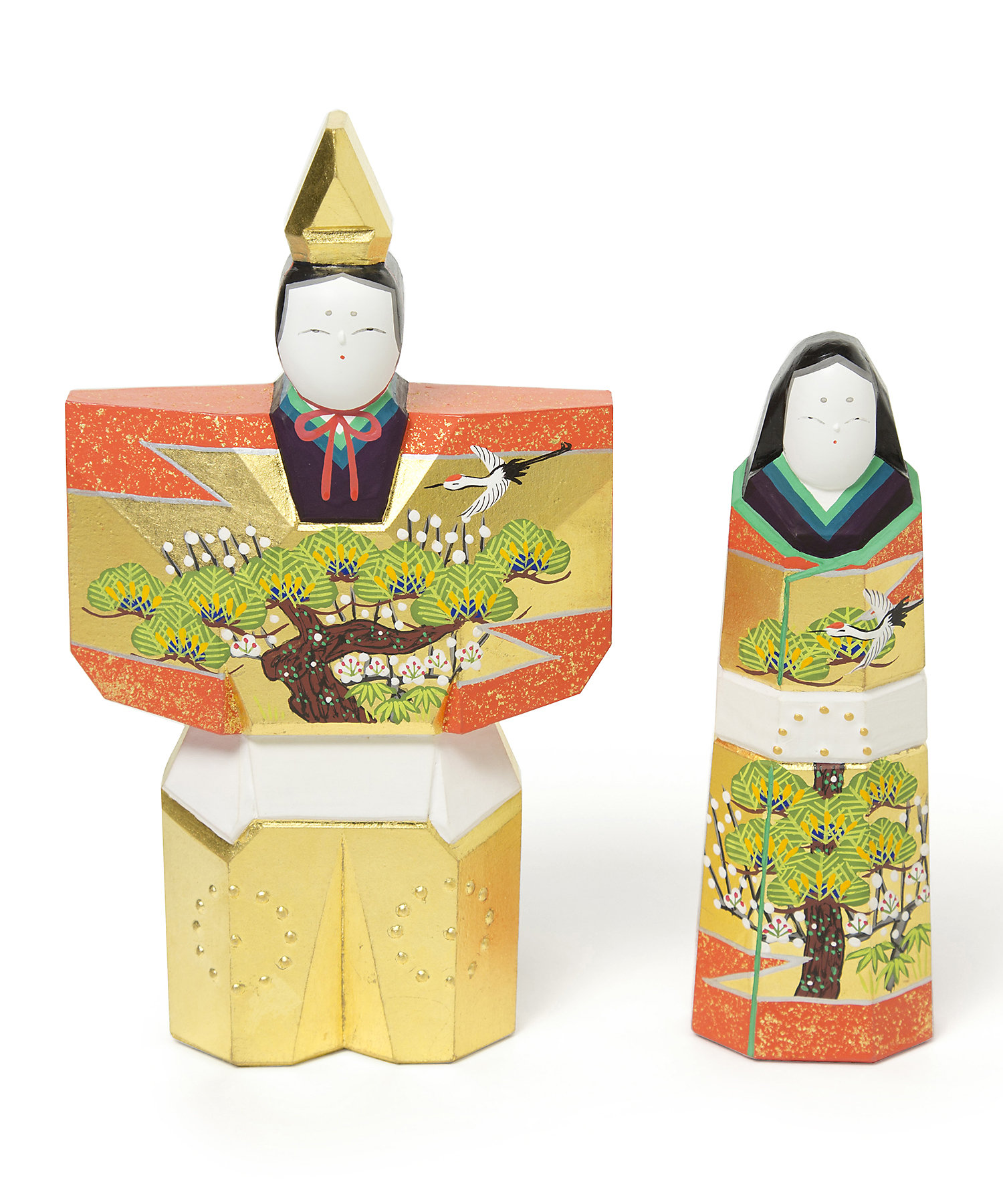 送料無料】奈良一刀彫 神泉作 立雛 6号（三越） | 神泉/シンセン