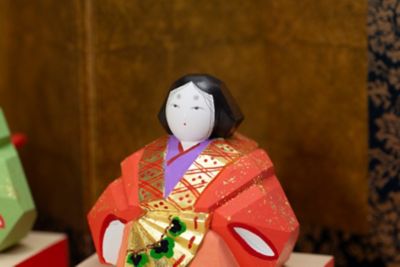 送料無料】奈良一刀彫 鐵山作 内裏雛 中 屏風付（三越） | 鐵山