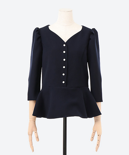 別注／定番HEART NECK TWILL BLOUSE | BORDERS at