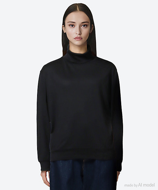 ウール天竺 タートルネック長袖ニットTシャツ | SLOANE (Women