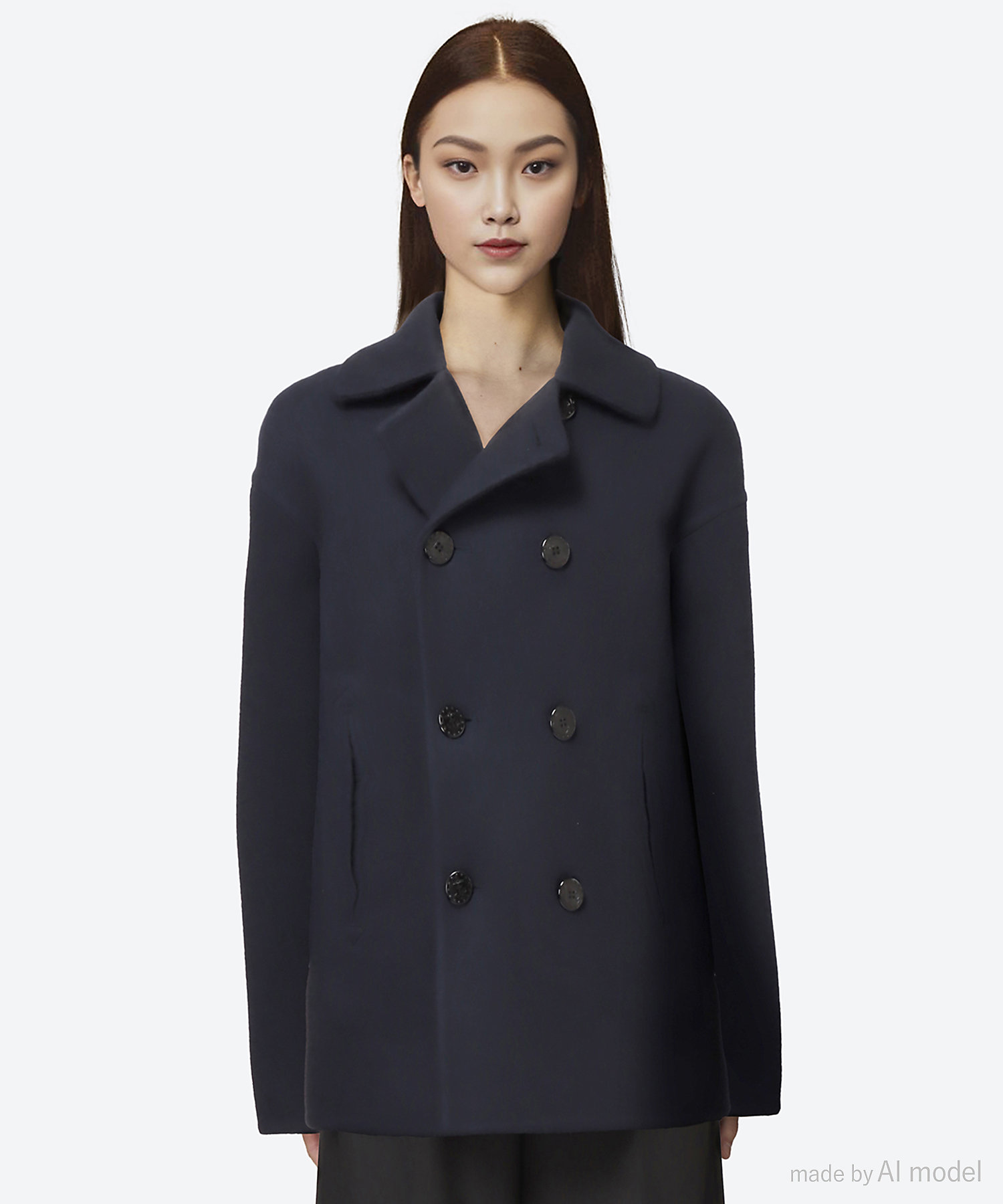 DOUBLE FACE PEA COAT 17467 | HYKE (Women