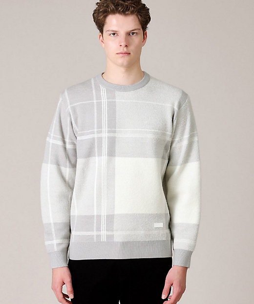 ビッグチェック プルオーバー ニット（2002299952） | TAKEO