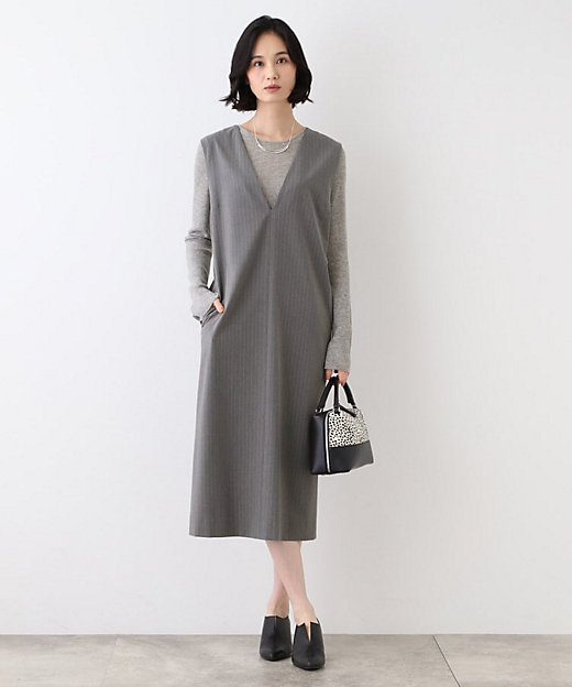 未使用級✨ソージュ ウールライクジャンパースカート ブラック M 現行