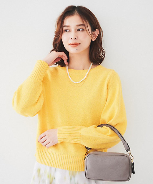 アンサンブル可能／ラメ調】シャイニーセミラグランプルオーバーニット