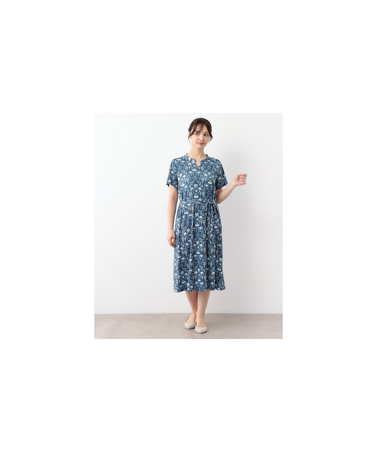 WEB限定／M～LL3サイズ／ジャージ素材】パルテール柄