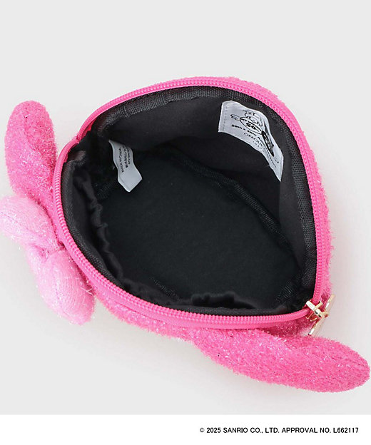 マイメロディ】たれ耳フェイス型キラキラシェルポーチ