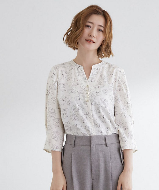 洗える／お仕事】美しさが続く袖タックブラウス（2002540513