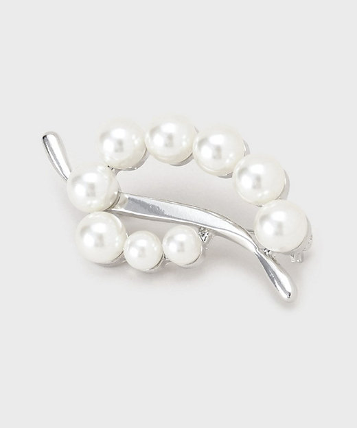 セレモニー／上品】パール調モチーフブローチ（2002562274