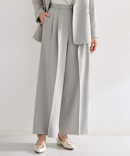 通勤・セレモニー】CAVIAN 2タックワイドパンツ／セットアップ