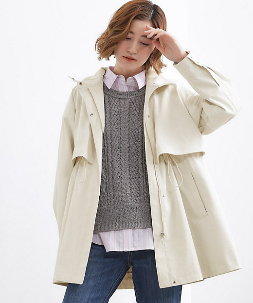 撥水／シルエット2WAY】羽織るだけでサマになる、スタンドネック