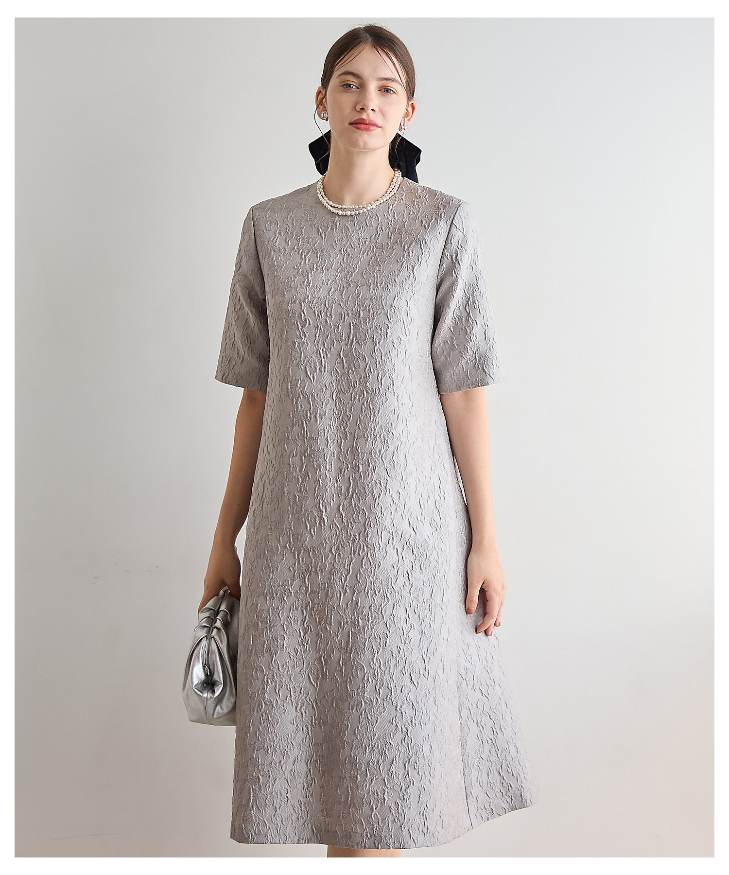 APPLAUDIR】フラワージャカード ドレス