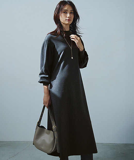 洗える】ウールミルドジャージー ワンピース（OPWWCW0430