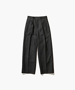 WOOL GABARDINE ｜ タックワイドパンツ
