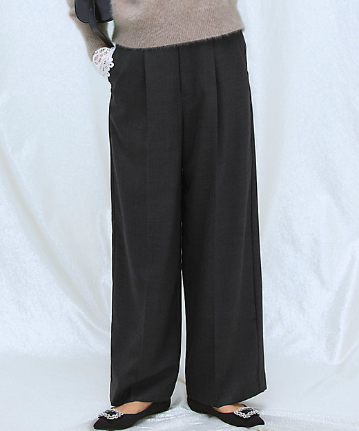 滝沢眞規子さん着用／VERY掲載／洗える】TWビエラ タック ワイド