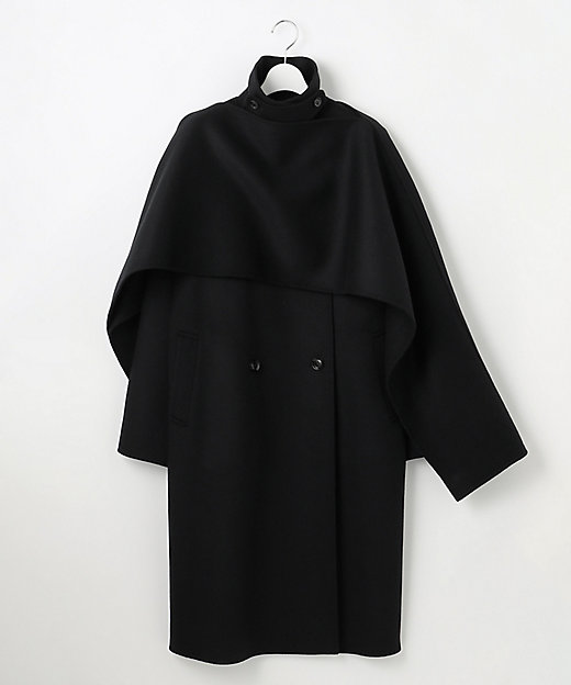 エステータ】ウールリバー ケープ付き コート（SCH6GW0942