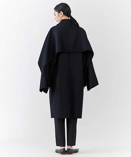 エステータ】ウールリバー ケープ付き コート（SCH6GW0942