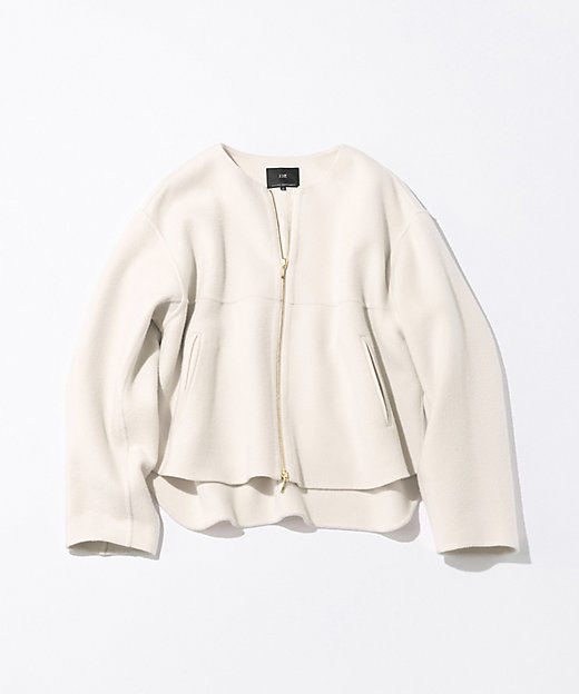 ウールライトリバー ノーカラー ショートコート（SCWOGW0408