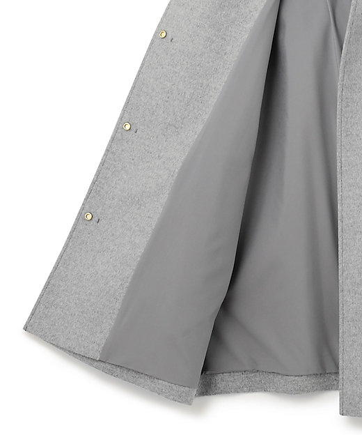 ウールカシミヤビーバー フード付き ショートコート