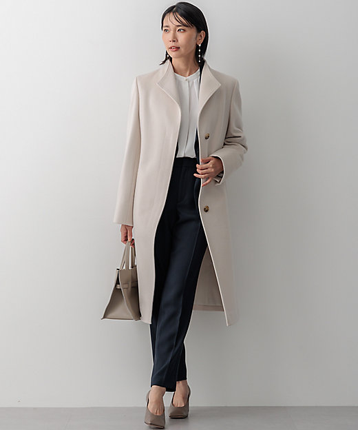 ウールカシミヤビーバー スタンドカラー コート（SCWWCW0504