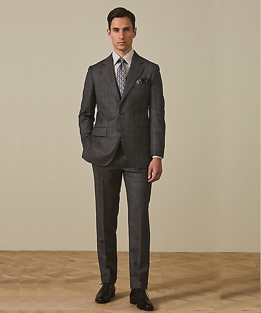 ZEGNA／ゼニア】エレクタ スーツ（ブラウンチェック