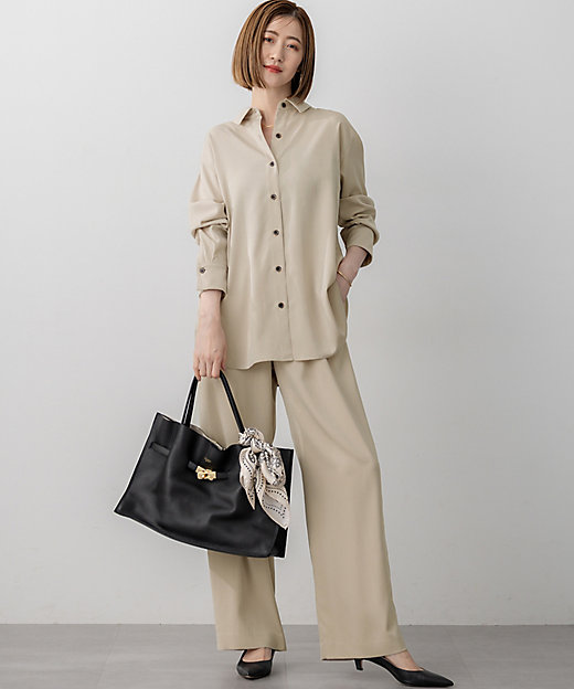 見上愛さん着用／Oggi10月号掲載／洗える】スエーディーサテン