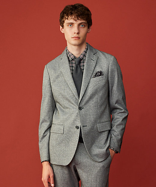 ストレッチ／セットアップ／弱撥水】フランネル ジャージ ジャケット