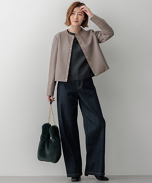 ラムレザー ノーカラージャケット（JKWOCW0315） | 23区