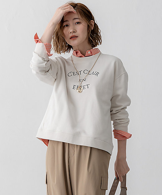 洗える】コットンテリー ロゴ スウェット（KKWOGS0231