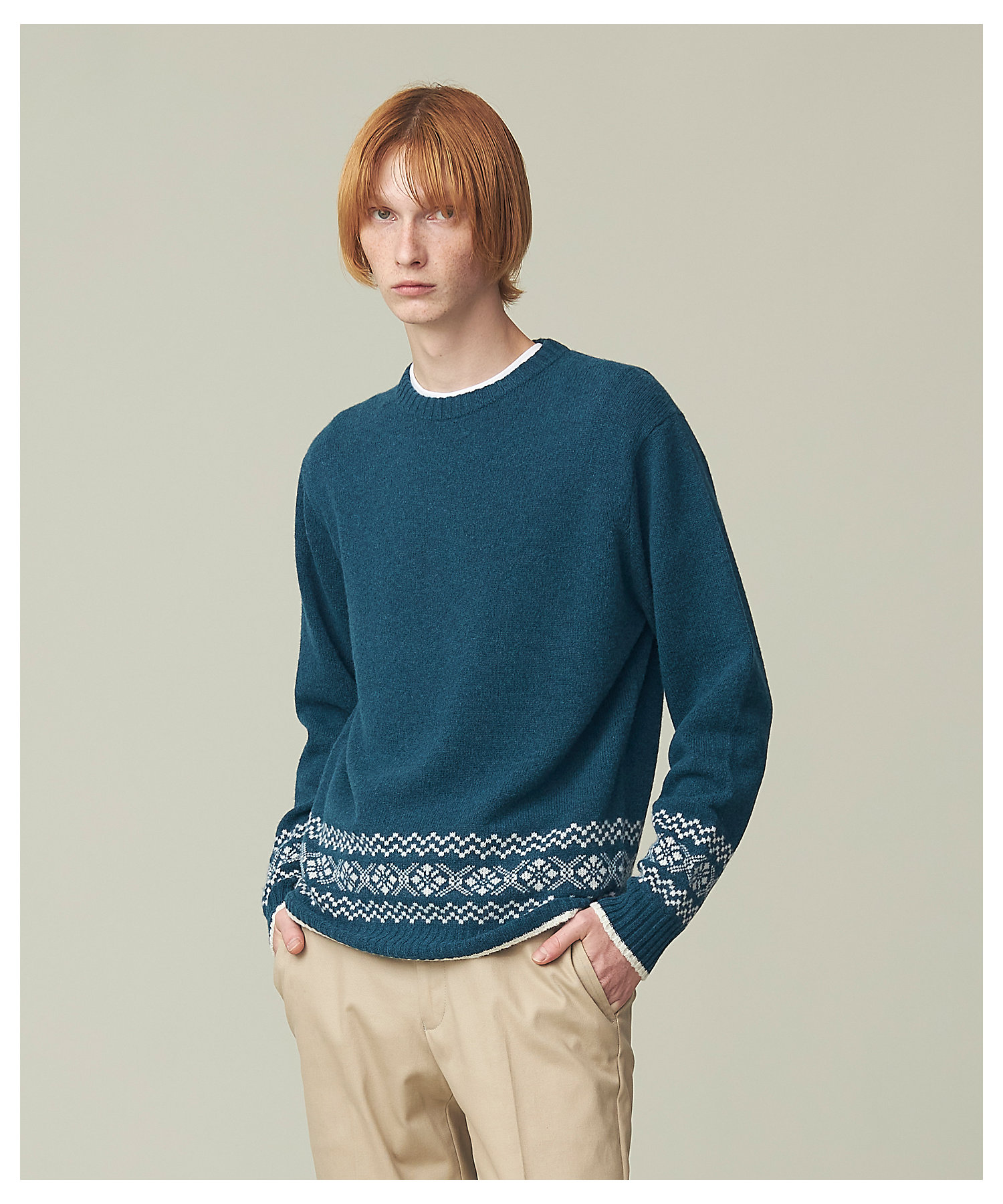 WEB限定】フェアアイル クルーネックニット（KROVCS0603