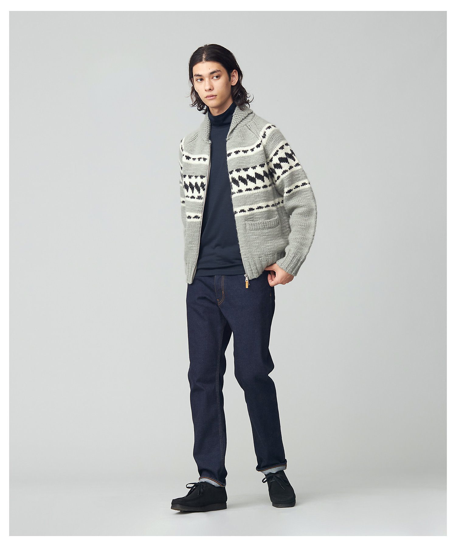 ローゲージスラブ カウチンセーター（KROVSA0100） | J