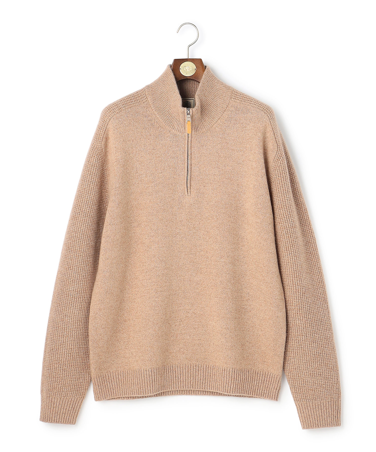 KING SIZE】【Cash Lamb's Wool】ハーフジップ