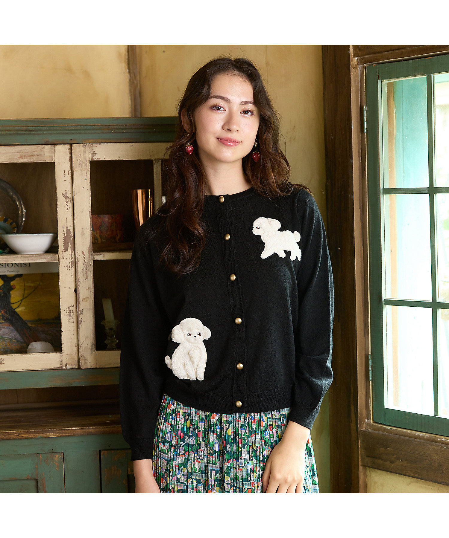 トイプードルニットカーディガン（82136401） | Rose Tiara