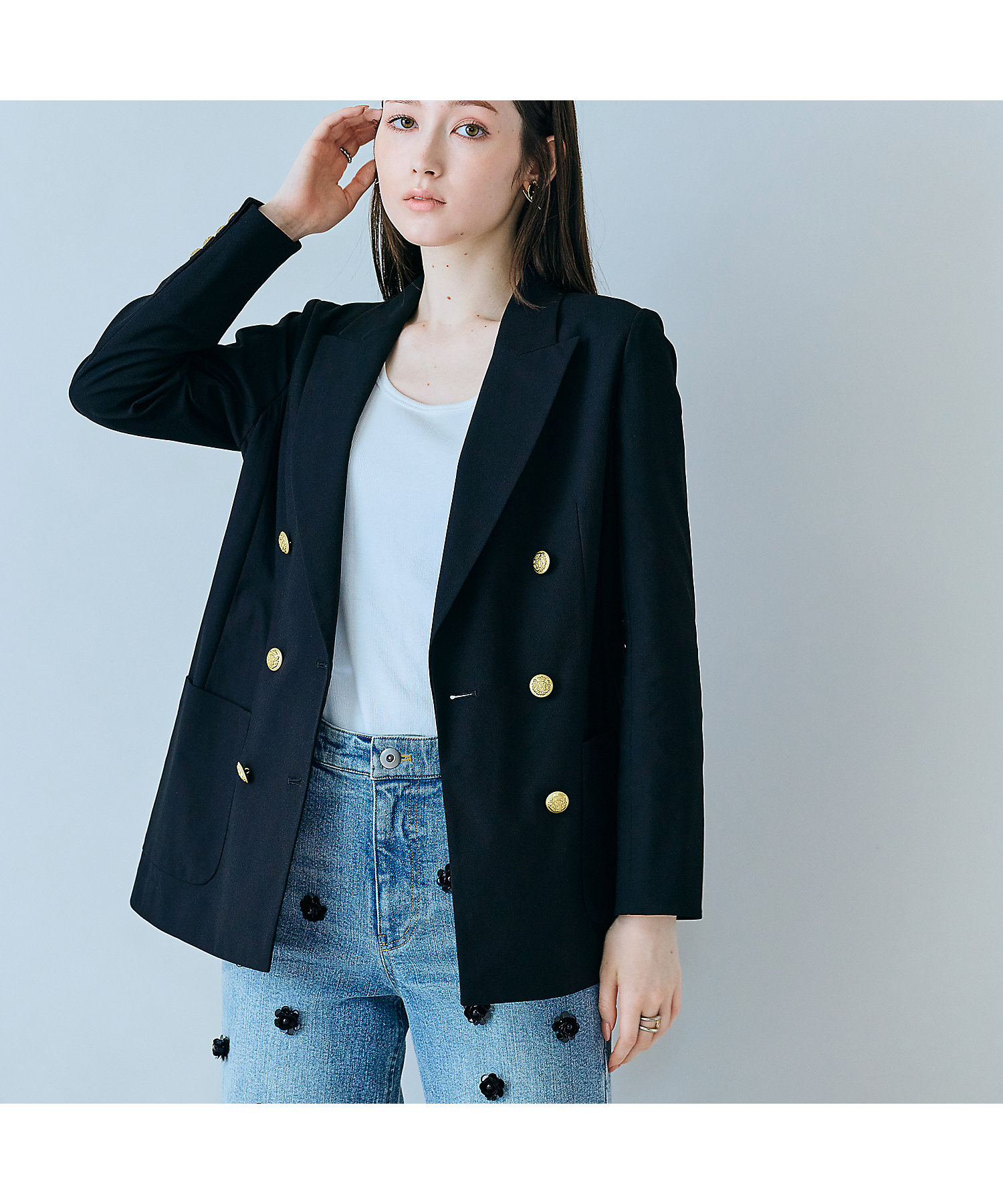 シンプルダブルジャケット（83102601） | Rose Tiara (Women