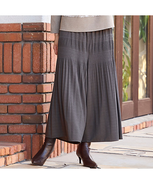 マジョリカプリーツ ガウチョパンツ（12055422） | LOBJIE