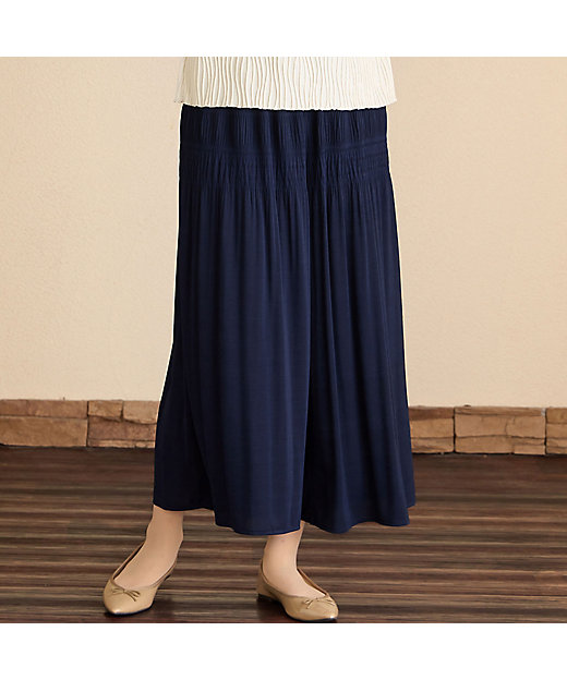 マジョリカプリーツ ガウチョパンツ（12055422） | LOBJIE