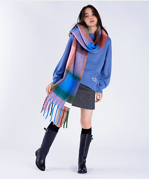 ブロックチェック マフラー（6508WY94420） | TO B. BY