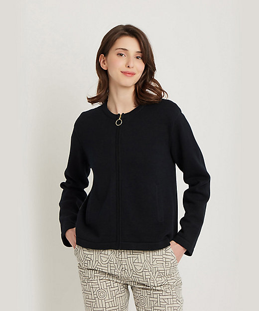 コットン 長袖 ジップカーディガン（86T1LY37000） | agnes