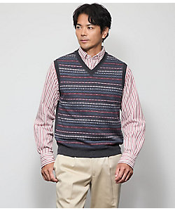 フェアアイル柄ニットベスト EC24F／S／277502HM | MILA