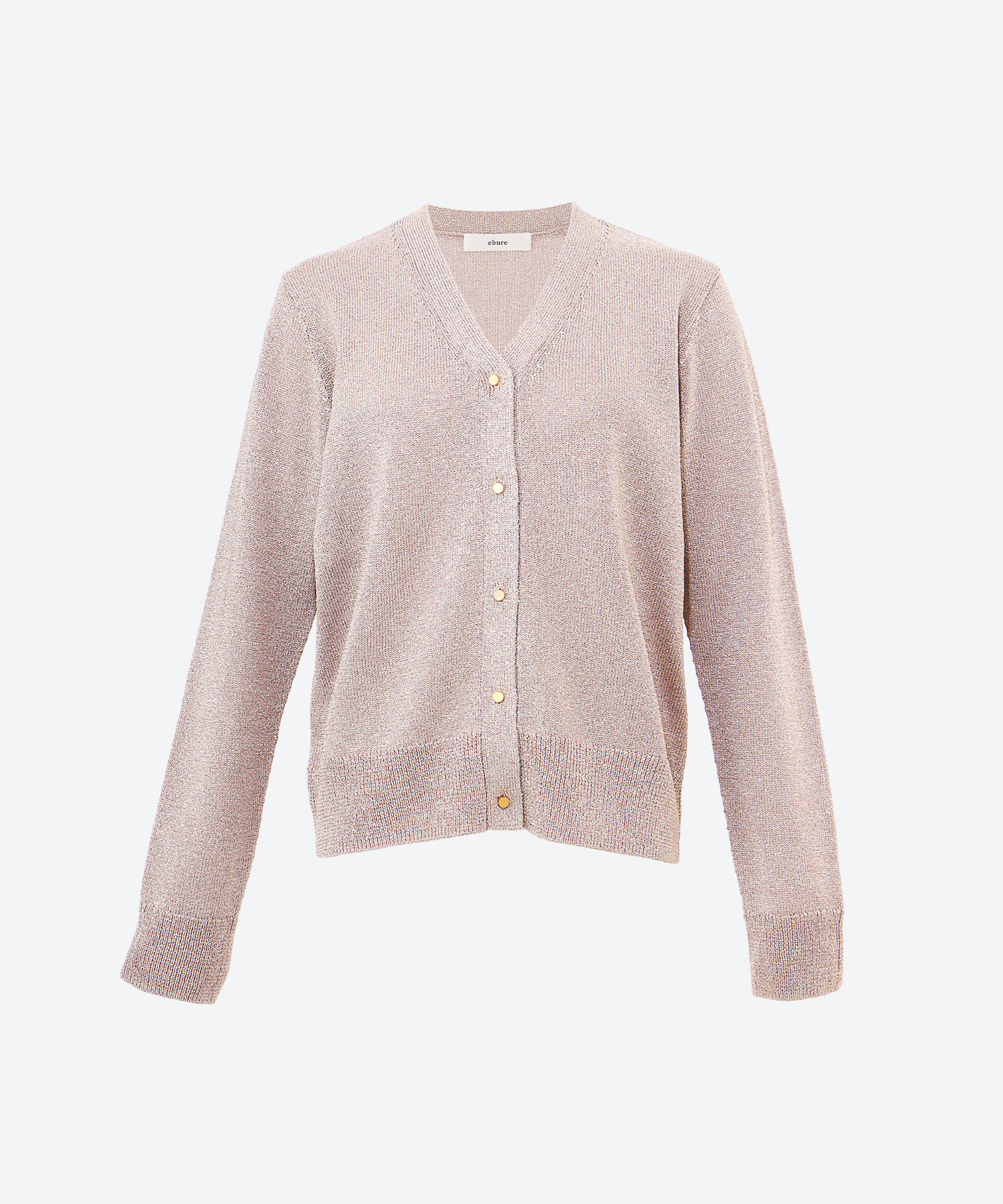 ブライトラメリリヤーン Vネックカーディガン 4210800414