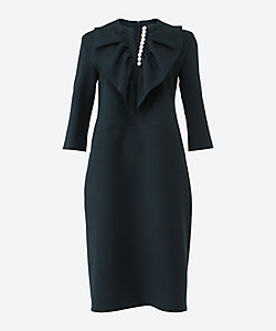 ボリュームラッフルパールスリットラインドレス YCD－425