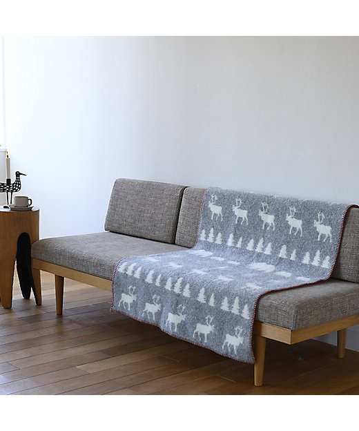 ウールハーフブランケット ワイルダネス グレー | KLIPPAN/クリッパン