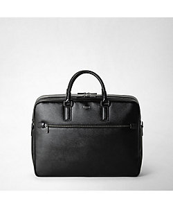 EVOLUZIONEレザー製 ダブルファスナースリムブリーフケース