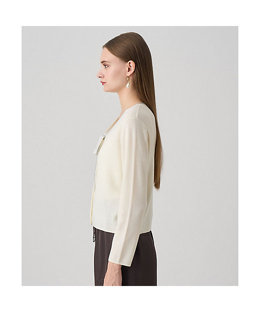 ステップビジューVネックカーディガン | ANAYI/アナイ | 三越伊勢丹